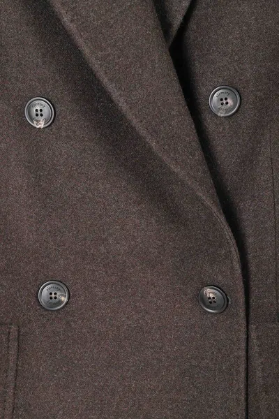 Eleventy Moro Double-breasted Peak Lapel Patch Pockets Wool Blazer In Animal Print