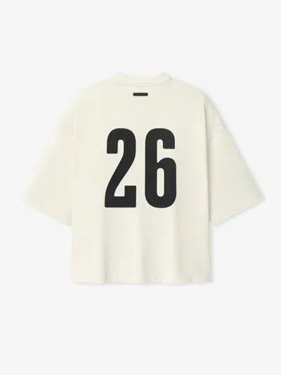 Essentials Merch Tee Logo-print Drop-shoulder T-shirt In White