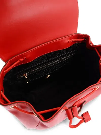 Moschino Logo-plaque Backpack In Red