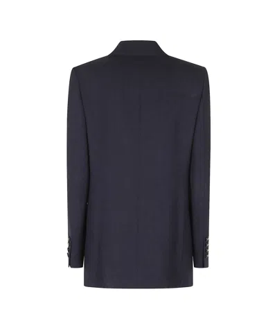 Etro Double-breasted Blazer In Blue