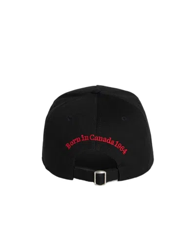 Dsquared2 Logo-patch Cotton Baseball Cap In Black