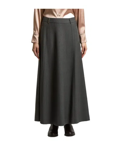 Peserico Belt-loop Maxi Skirt In Black