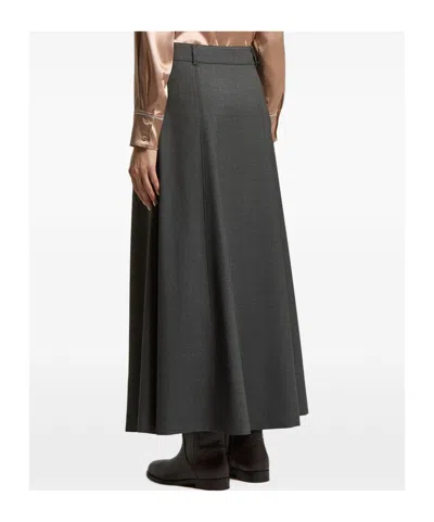 Peserico Belt-loop Maxi Skirt In Black