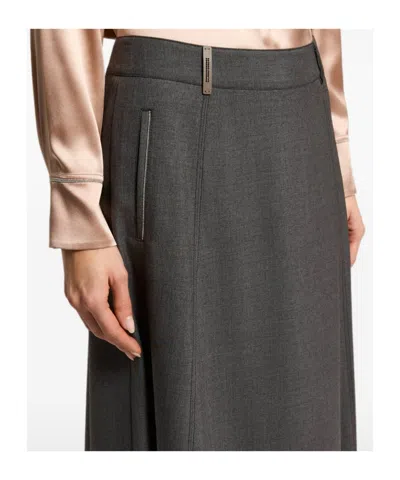 Peserico Belt-loop Maxi Skirt In Black