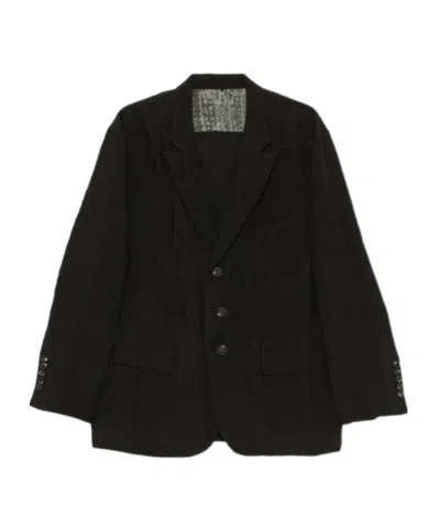 Ziggy Chen Single-breasted Notched-lapels Jacket In Black