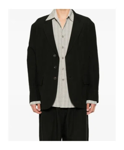 Ziggy Chen Single-breasted Notched-lapels Jacket In Black