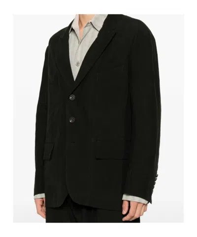 Ziggy Chen Single-breasted Notched-lapels Jacket In Black