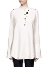 ELLERY 'Visual Wonder' shell button stand collar blouse