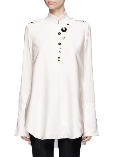Shop Ellery 'visual Wonder' Shell Button Stand Collar Blouse