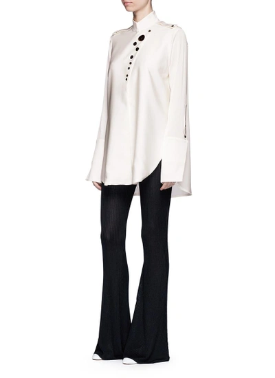 Shop Ellery 'visual Wonder' Shell Button Stand Collar Blouse
