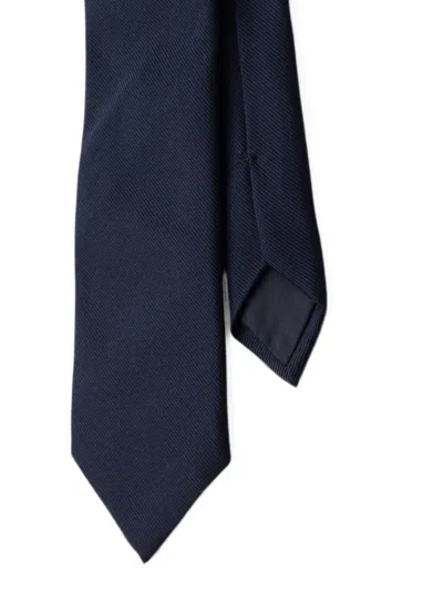 Prada Silk Tie In Blue