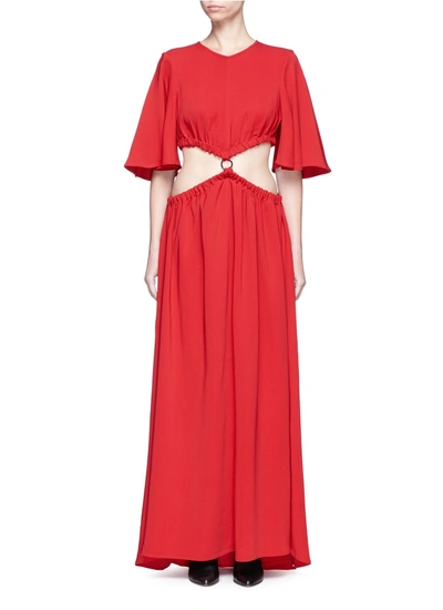 Ellery 'solar System' Ruched Cutout Maxi Dress In Red