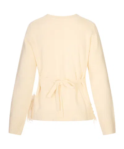 P.a.r.o.s.h Long-sleeved Knitted Pullover In Neutral