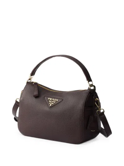 Prada Small Leather Bag In Blue