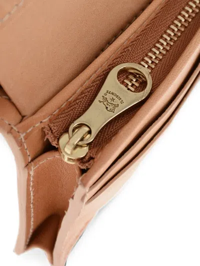 Il Bisonte Zip-around Leather Wallet In Neutrals