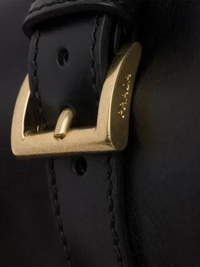 Prada Leather Booties In Black