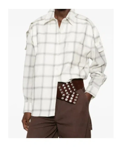 Iro Check-pattern Button-down Shirt In Gray