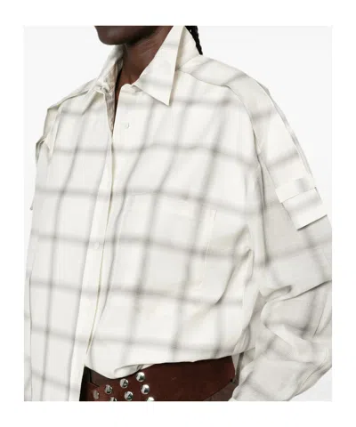 Iro Check-pattern Button-down Shirt In Gray