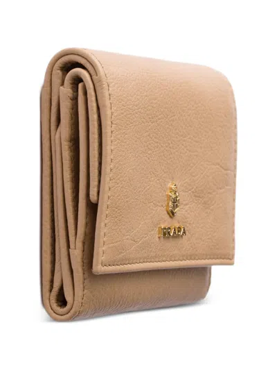 Prada Small Leather Wallet In Pattern
