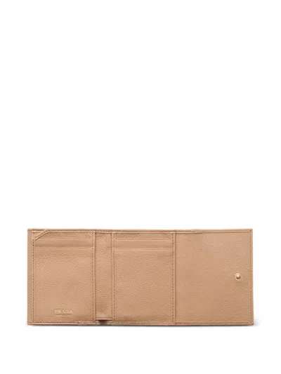Prada Small Leather Wallet In Pattern