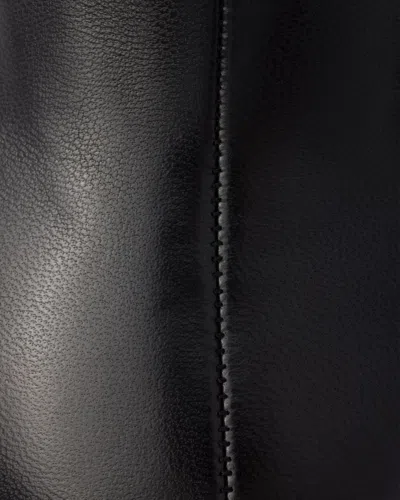 Prada Stretch Leather Platform Ankle Boots In Black