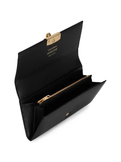 Dolce & Gabbana Marlene Wallet In Calfskin In Blue