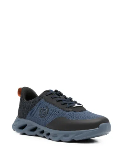 Bugatti Mesh-panel Logo-patch Sneakers In Blue
