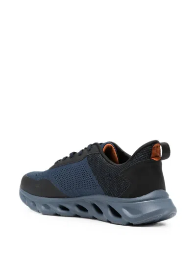 Bugatti Mesh-panel Logo-patch Sneakers In Blue