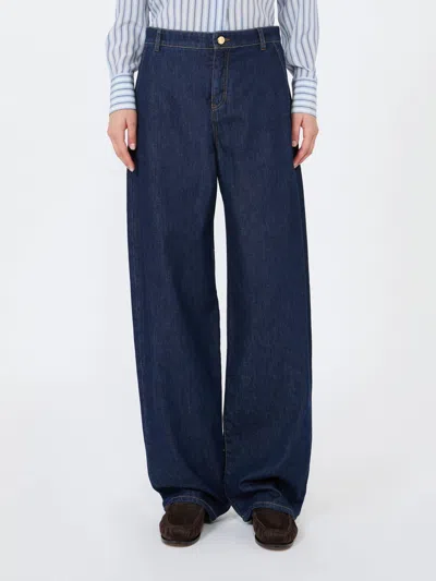 Max Mara Belt-loop Jeans In Blue