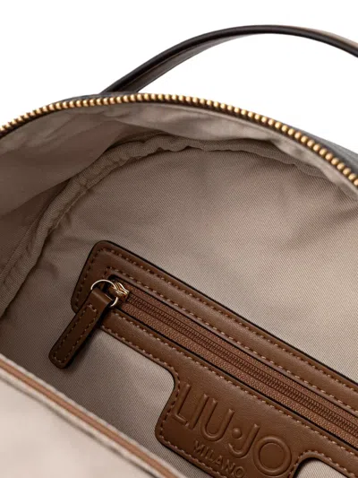Liu •jo Monogram-print Backpack In Brown