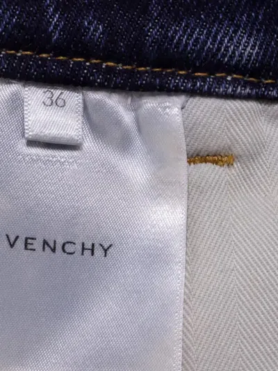 Pre-owned Givenchy Distressed Patchwork Skirt In Blue
