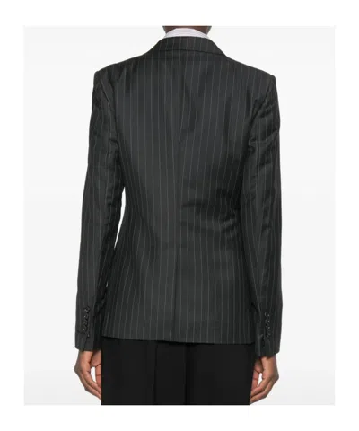 Tom Ford Pinstripe-pattern Single-breasted Blazer In Black