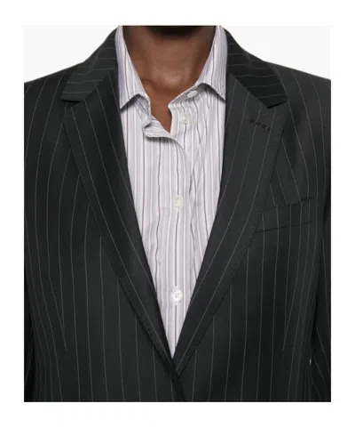 Tom Ford Pinstripe-pattern Single-breasted Blazer In Black