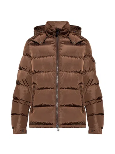 Moncler Maya Quilted Shell Down Jacket In Brown