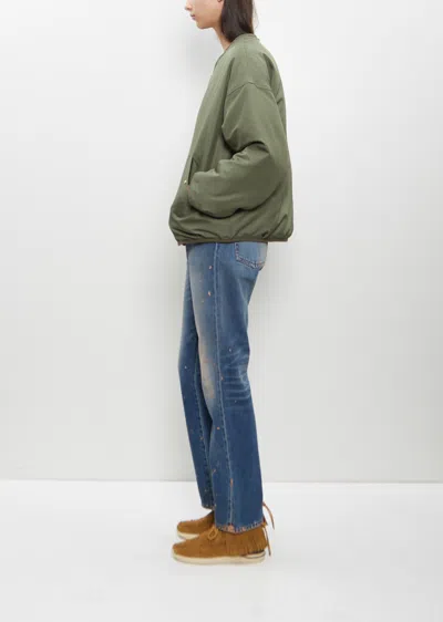 Visvim Reversible Liner Down Jacket In Green
