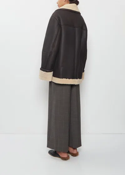 Simone Rocha Shearling Aviator Jacket In Multi