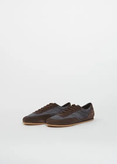 Common Projects Suede Nylon Minimal Runner In Multi
