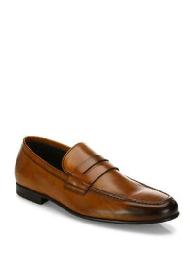 To Boot New York Men s Alek Leather Penny Loafers In Cuoio Brown ModeSens