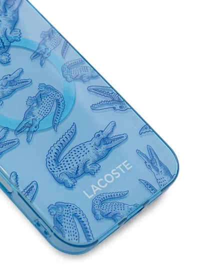 Lacoste Crocodile-print Iphone 16 Case In Pattern