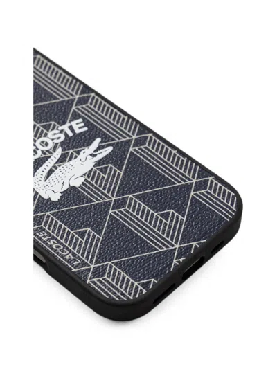Lacoste Logo-print Geometric-pattern Iphone 16 Case In Pattern