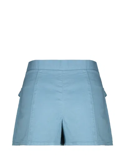 Red Valentino Button-front Cargo Mini Skort In Blue