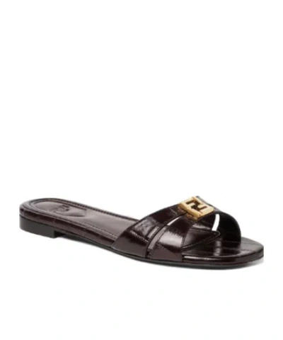 Fendi Ffold Hagfish Sandals In Brown