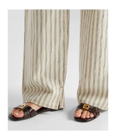 Fendi Ffold Hagfish Sandals In Brown
