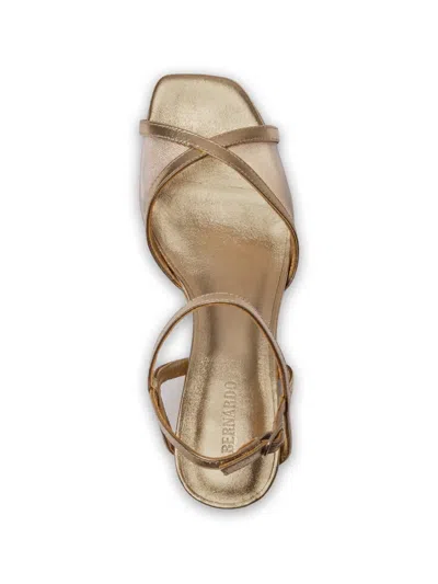 Bernardo Celeste Mesh-panel Sandals In Gold