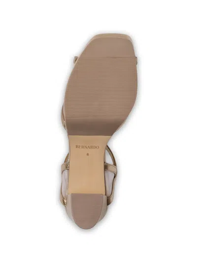 Bernardo Celeste Mesh-panel Sandals In Gold