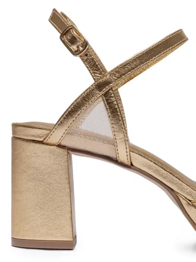 Bernardo Celeste Mesh-panel Sandals In Gold