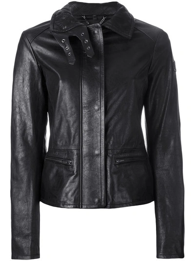 Belstaff Jacket With Quilted Collar And Biker Detail