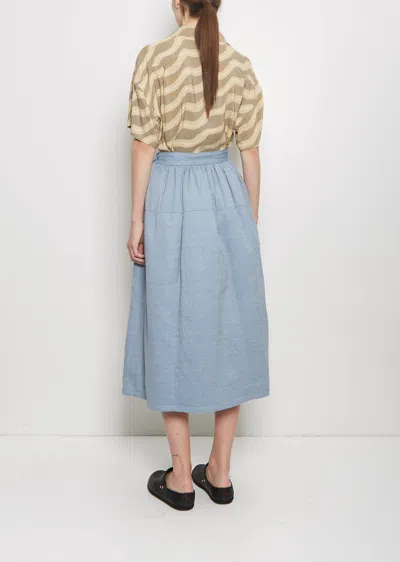 Visvim Wool Linen Elevation Sashinko Down Skirt In Multi