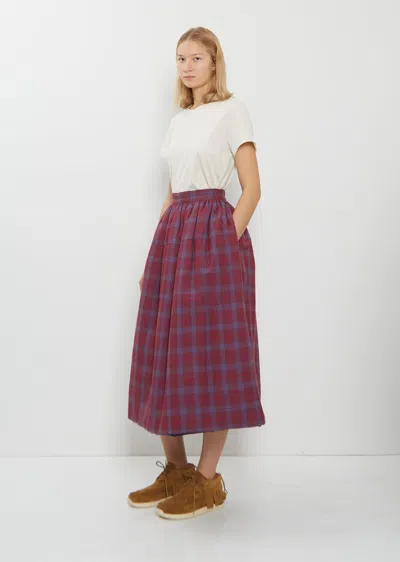 Visvim Wool Linen Elevation Down Skirt In Multi
