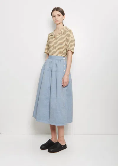 Visvim Wool Linen Elevation Sashinko Down Skirt In Multi